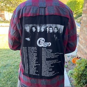 Chicago Flannel Shirt upcycled unisex Size Medium M